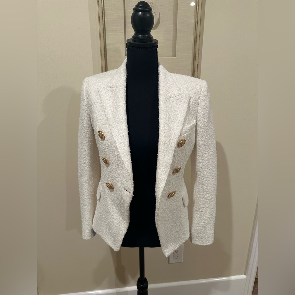 Authentic Balmain Double Breasted Tweed Jacket